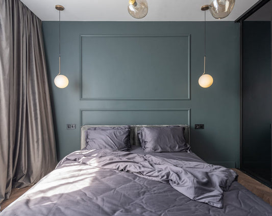 Styled bedroom with duvet cover - Mattress Miracle Brantford