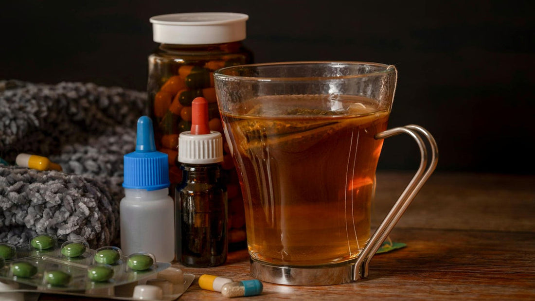 Herbal supplement and tea as part of a morning wellness routine - Mattress Miracle Brantford