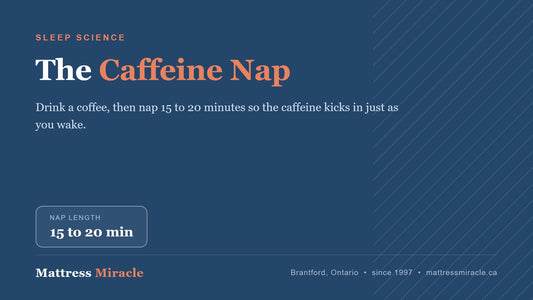 The caffeine nap: drink coffee then nap 15 to 20 minutes - Mattress Miracle Brantford