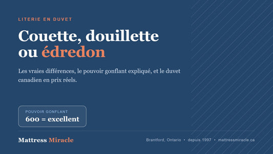 Couette, douillette ou édredon : la literie en duvet - Mattress Miracle Brantford