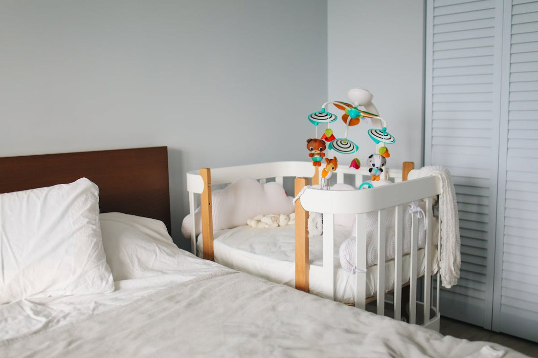 Nursery setup with crib and mattress pad - Mattress Miracle Brantford