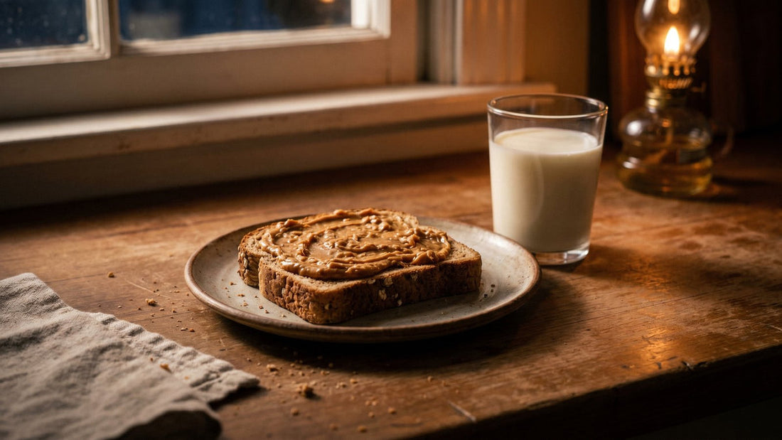 Peanut butter on whole grain toast as a bedtime snack - Mattress Miracle Brantford