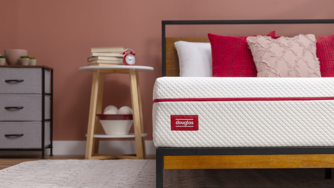 Douglas Original mattress in a styled bedroom - Mattress Miracle Brantford