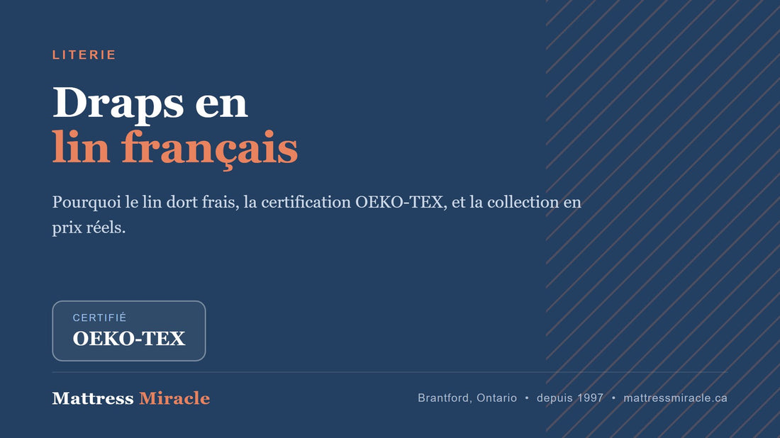 Draps en lin français certifiés OEKO-TEX - Mattress Miracle Brantford
