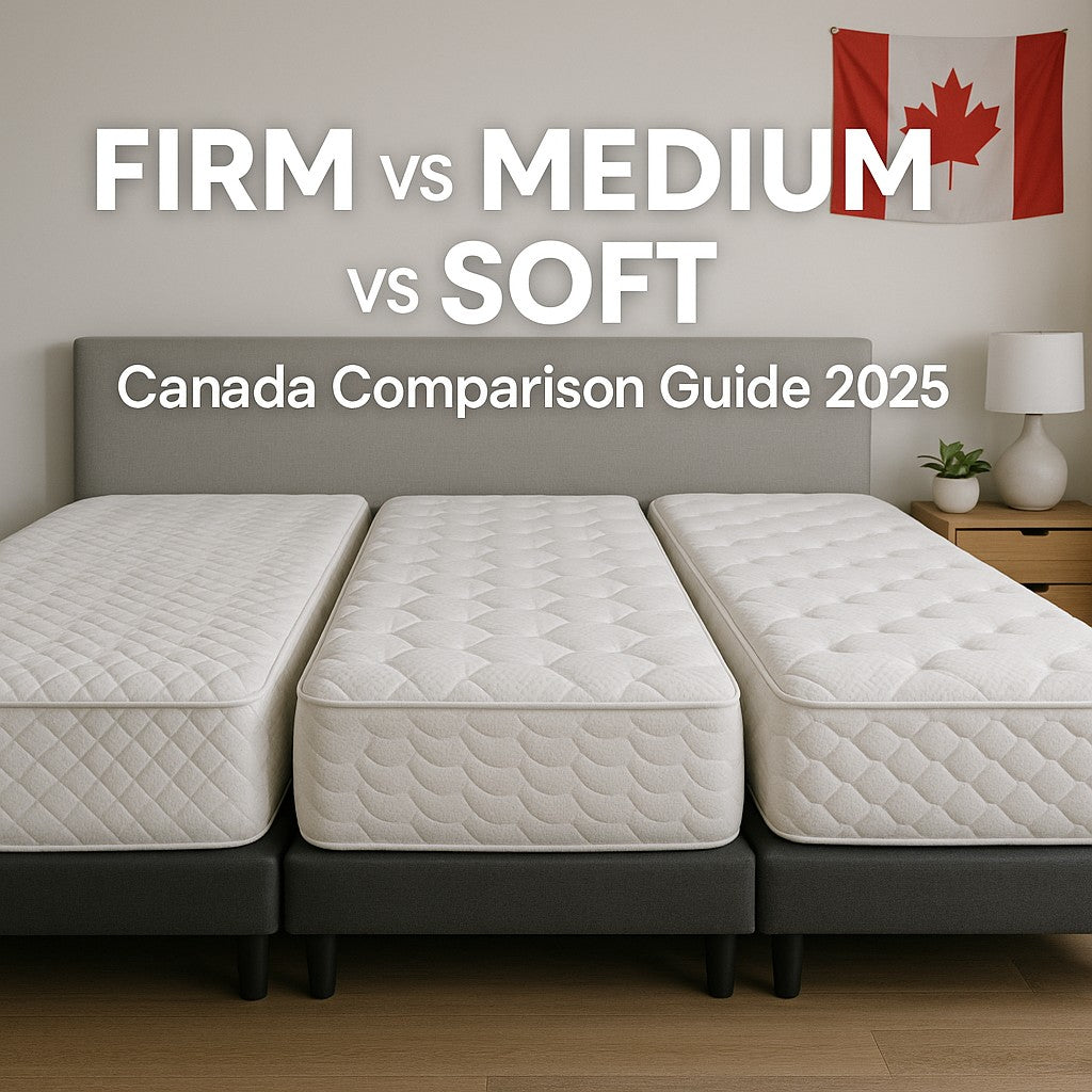 Firm vs medium vs soft mattress comparison chart for Canadian buyers - find your perfect firmness level