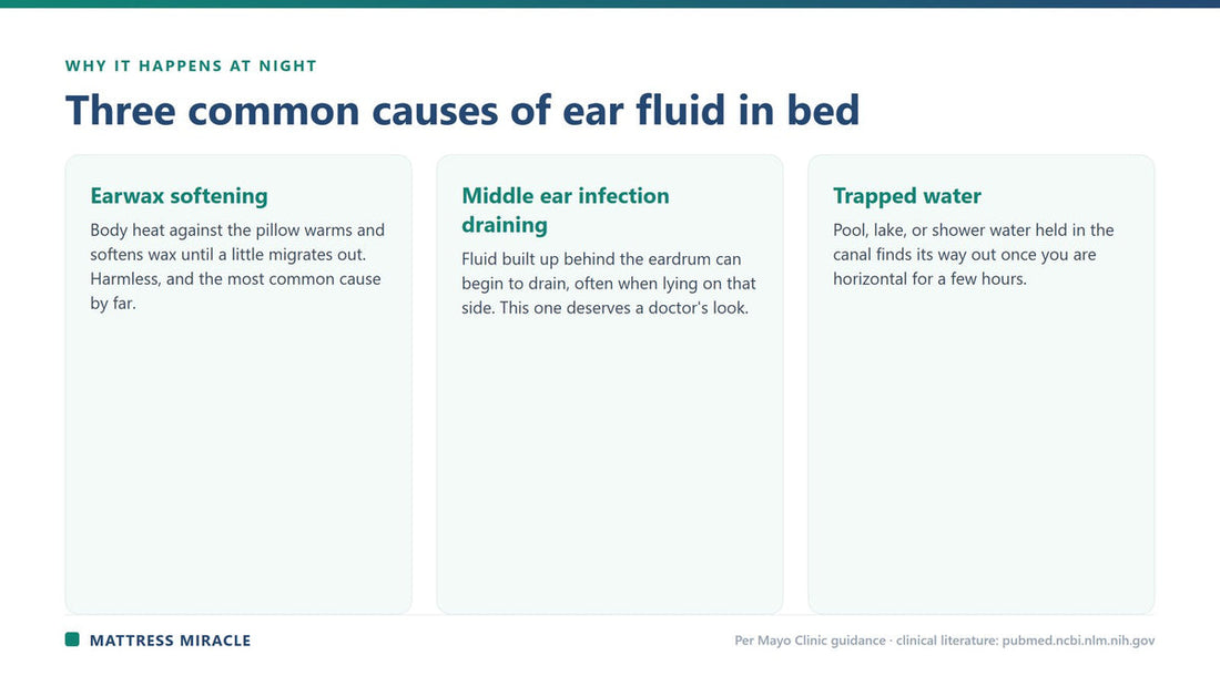 Three common causes of ear fluid discharge while sleeping - Mattress Miracle Brantford