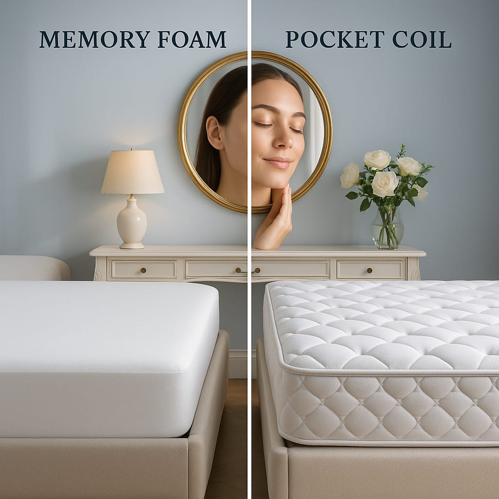 Foam vs spring mattress comparison for beauty sleep - which keeps you looking younger