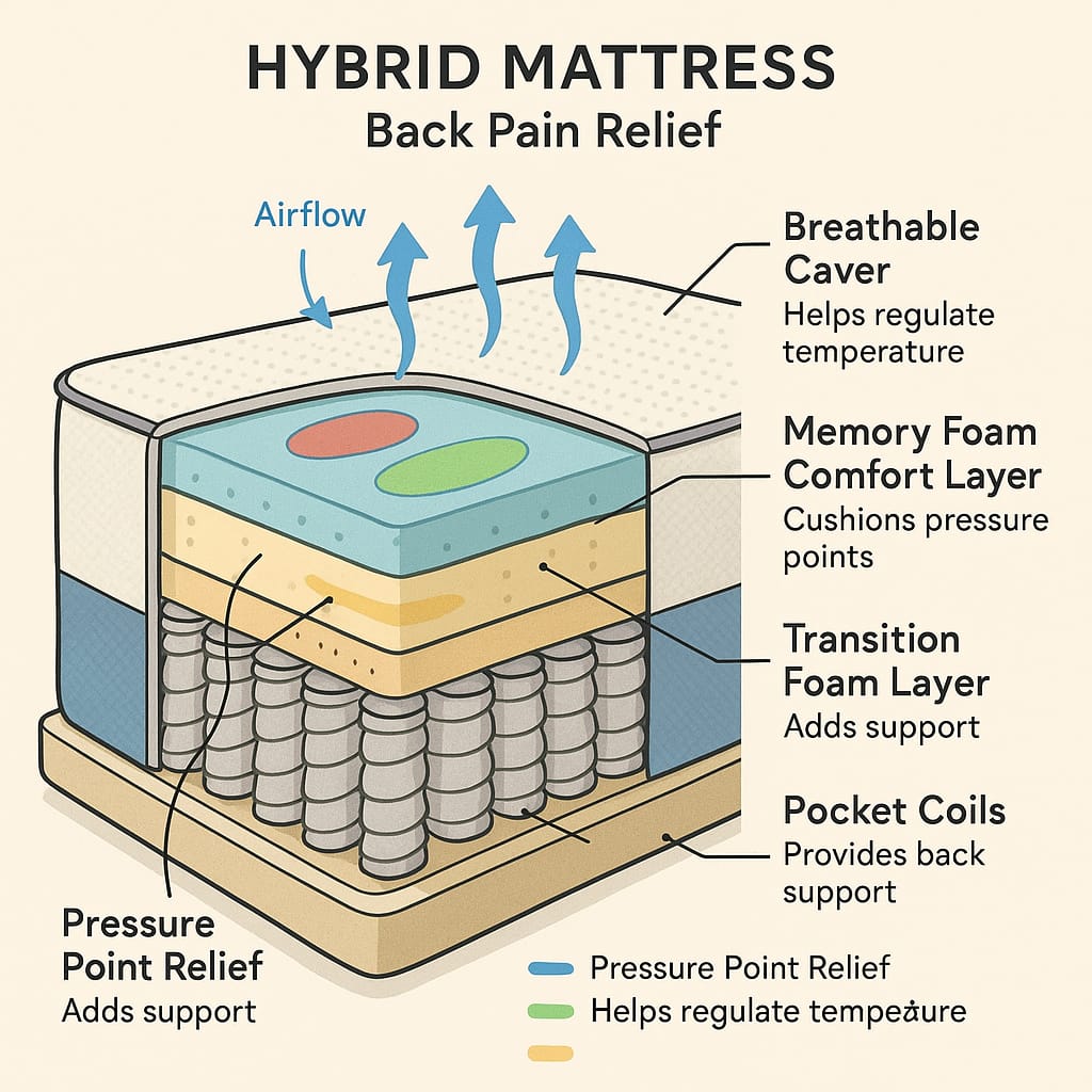 hybrid mattress back pain relief canada 2025 at mattress miracle canada cover