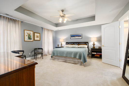 Spacious bedroom with king size bed - Mattress Miracle Brantford