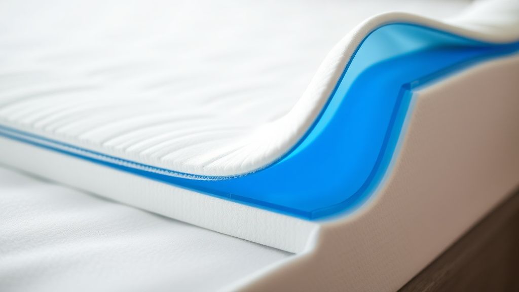 Cooling gel memory foam mattress technology for temperature regulation