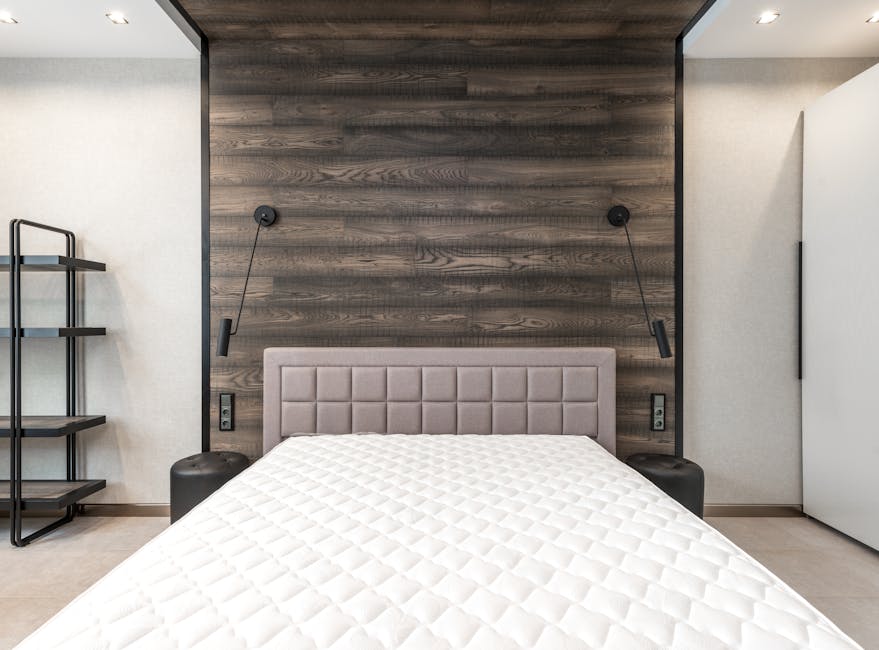 Modern bedroom with bamboo charcoal mattress