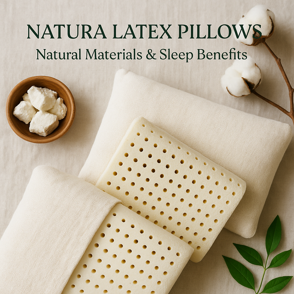 natura latex pillows natural materials sleep benefits at mattress miracle in brantford