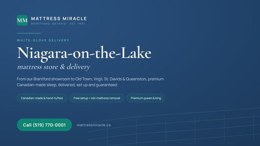 Mattress Miracle white-glove mattress delivery to Niagara-on-the-Lake, Ontario from Brantford