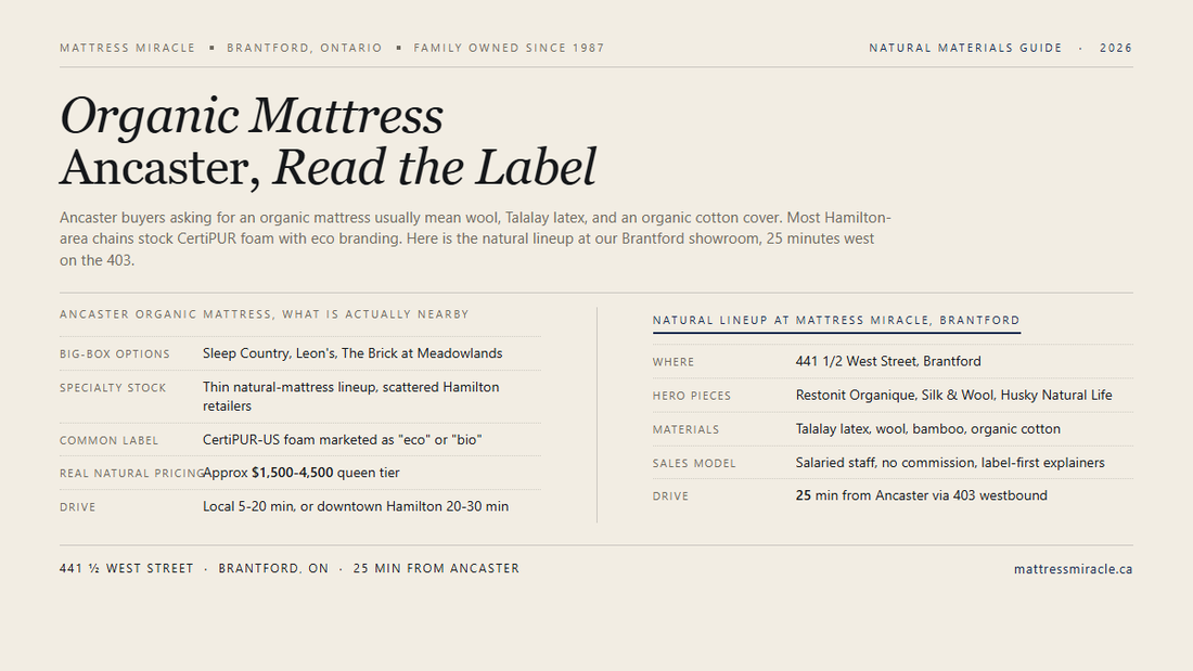 Organic Mattress Ancaster editorial card from Mattress Miracle Brantford