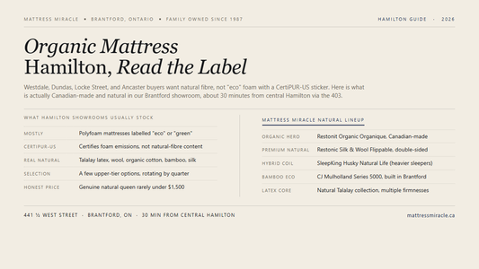 Organic Mattress Hamilton editorial card from Mattress Miracle Brantford