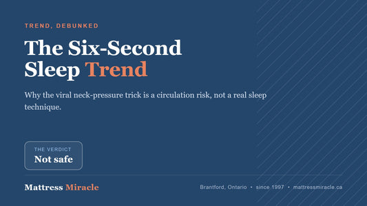 The six-second sleep trend is a circulation risk, not a technique - Mattress Miracle Brantford