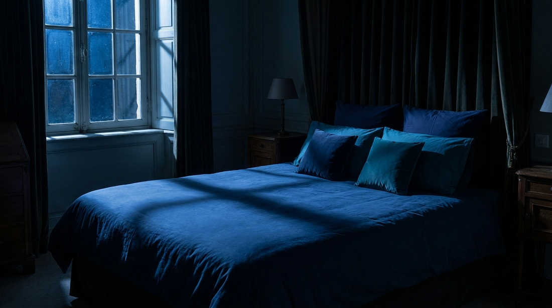Moonlit bedroom with long window shadow across the bed - Mattress Miracle Brantford