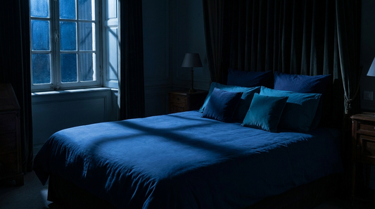 Moonlit bedroom with long window shadow across the bed - Mattress Miracle Brantford