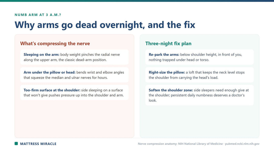 Why arms go numb overnight and the three-night fix plan - Mattress Miracle Brantford