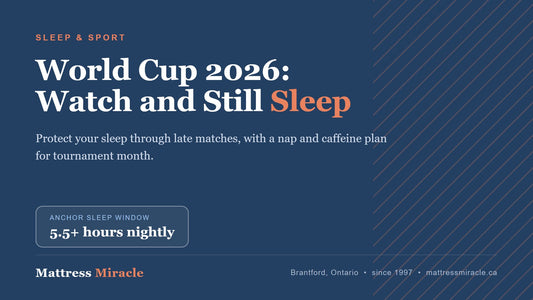 World Cup 2026 sleep survival guide, anchor sleep and nap plan - Mattress Miracle Brantford