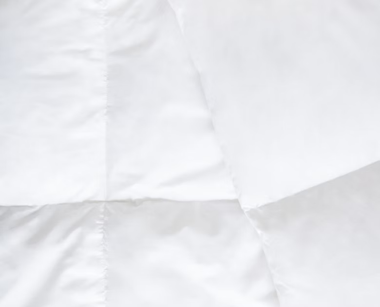 Duck Tencel600 duck down duvet corner and baffle detail - Mattress Miracle Brantford
