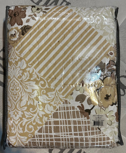 beige floral quilt in queen brantford