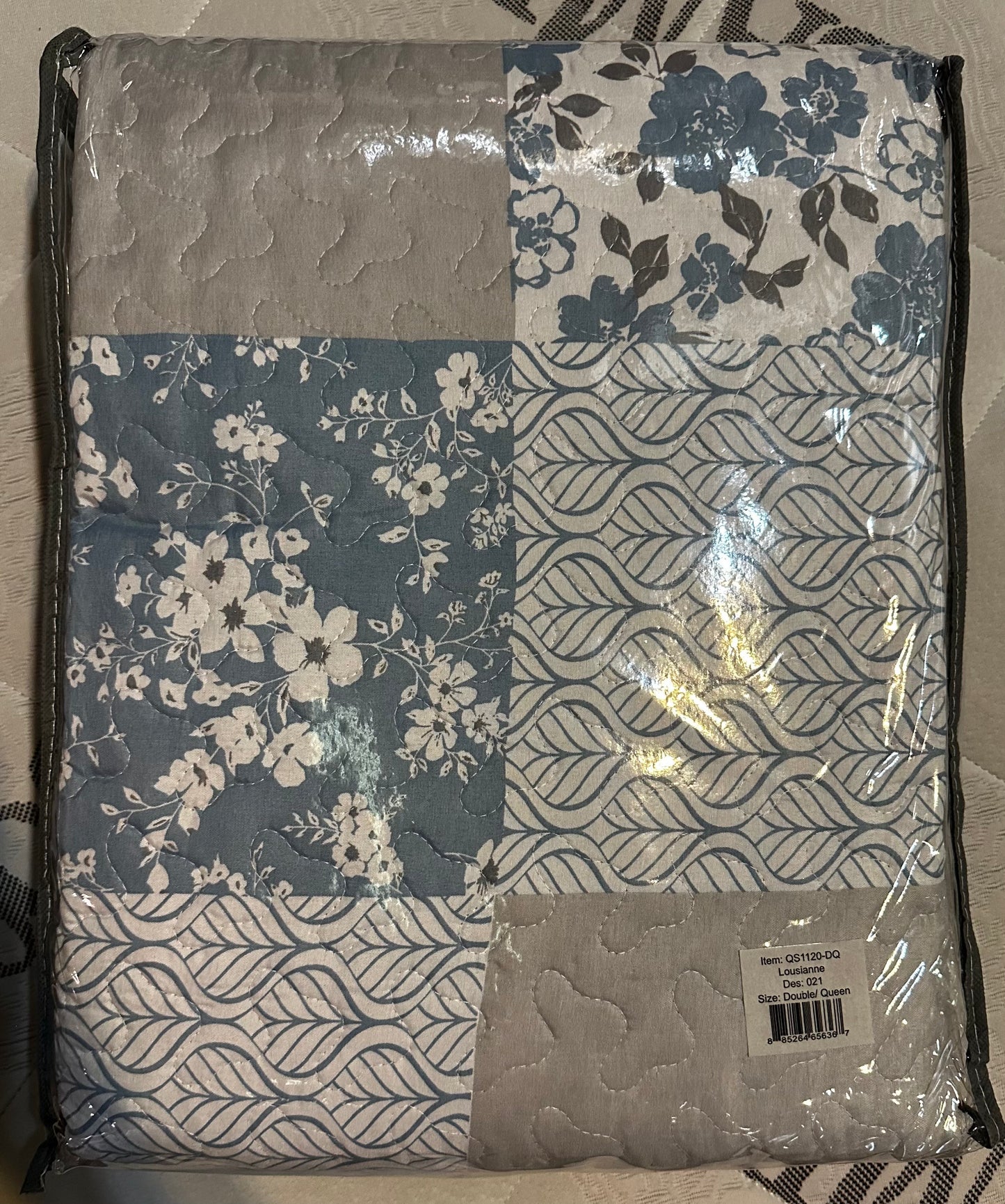 blue floral quilt set at brantford