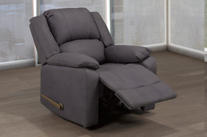 grey reclining rocking chair in brantford mattress miracle