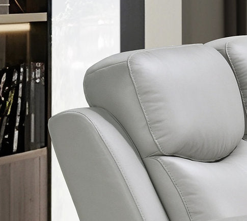 Grey Leather Power Recliner Chair on sale Near Me 