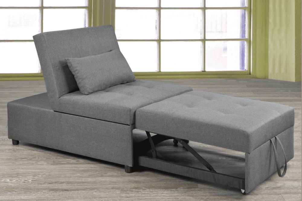 grey ottoman chair pullout near me