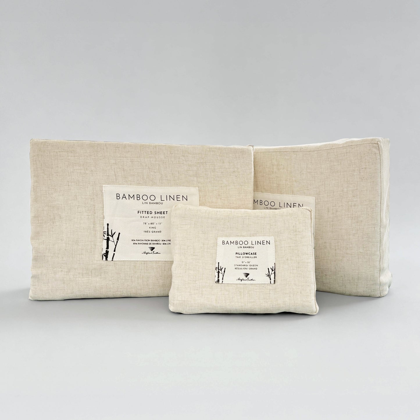 Highland Feather Bamboo Linen bedding packaging - Mattress Miracle Brantford
