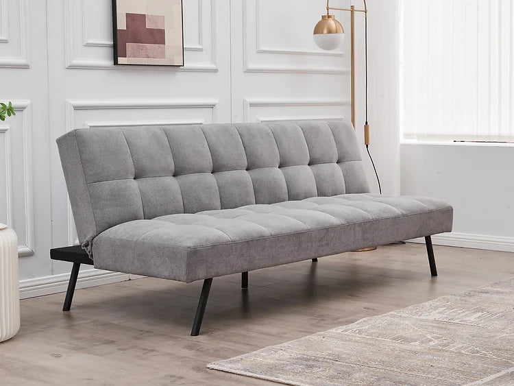 Lyra Grey Fabric Futon Sofa bed | Mattress Miracle