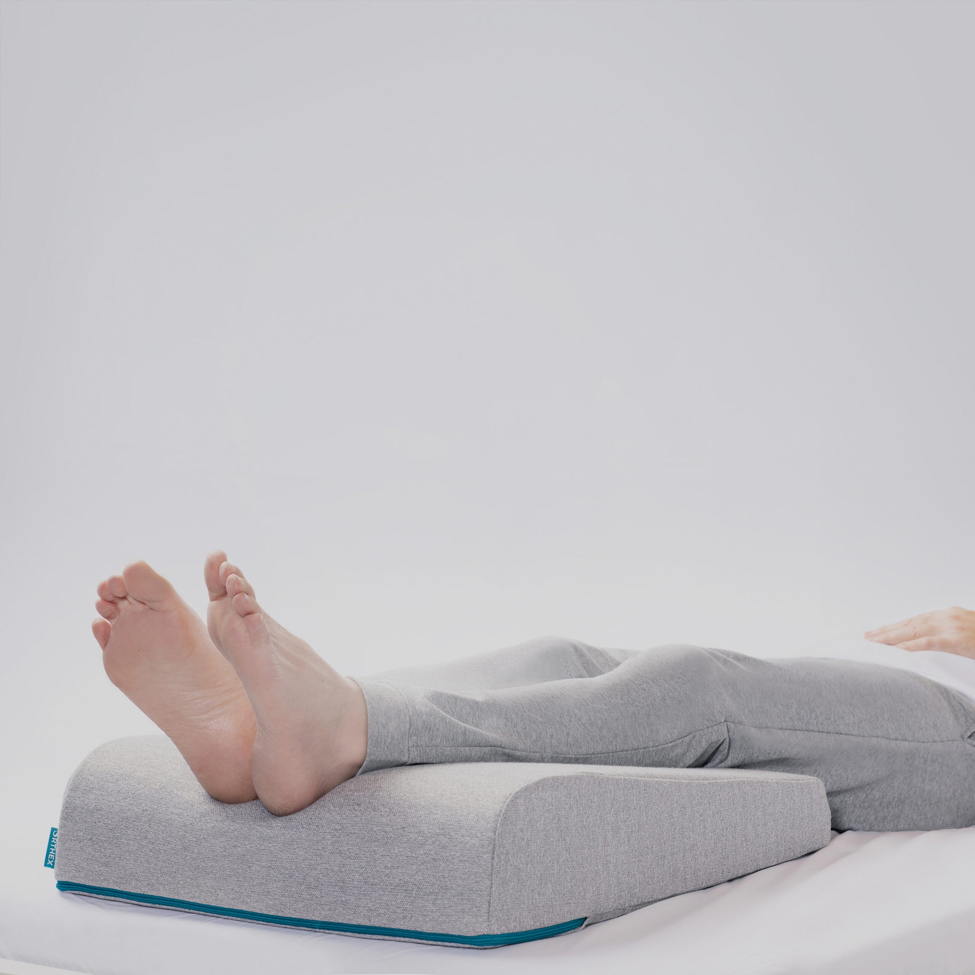 Symbia 08° leg wedge in use, elevating legs for circulation - Mattress Miracle Brantford
