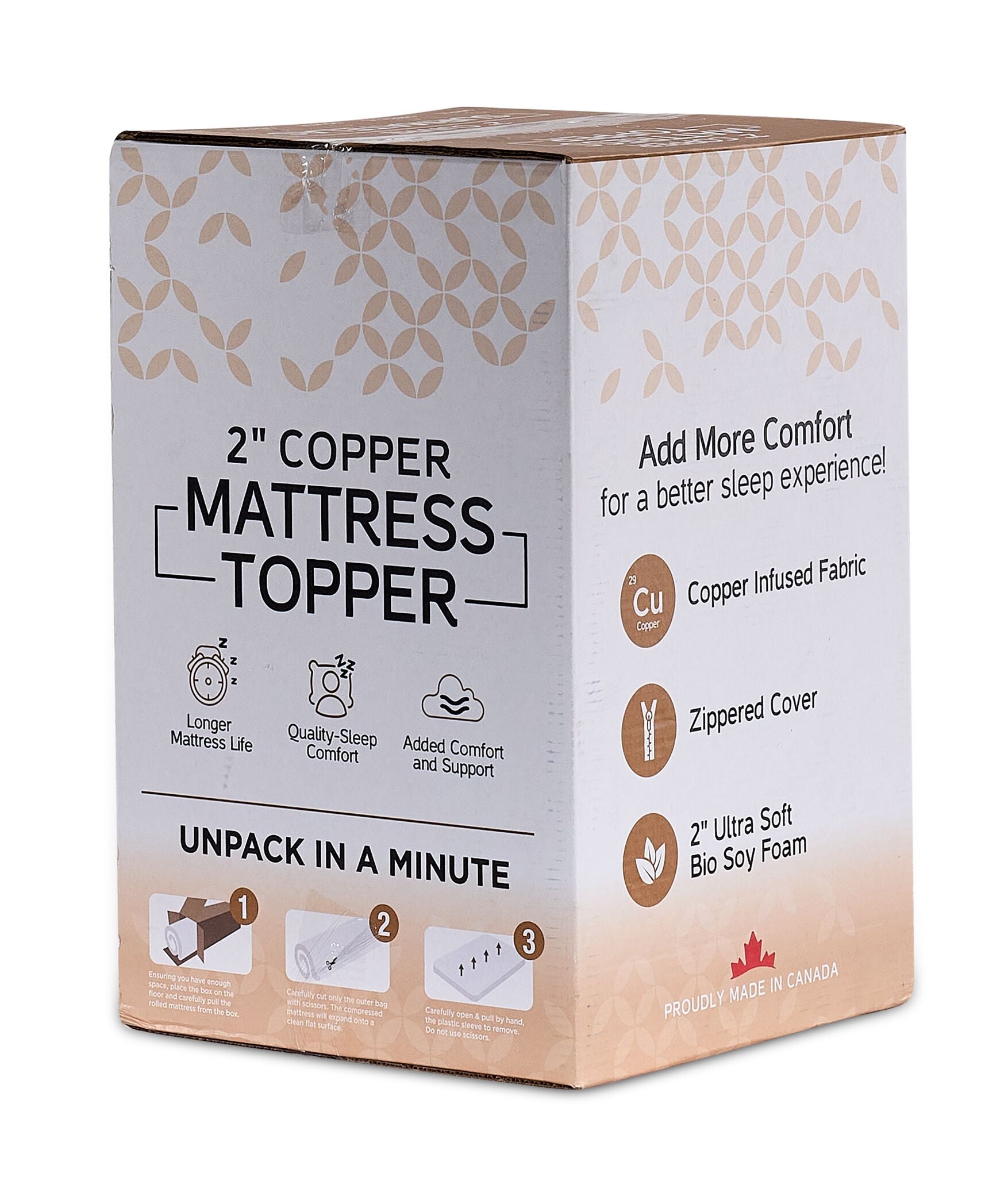 So Sleepy Copper Mattress Topper box packaging