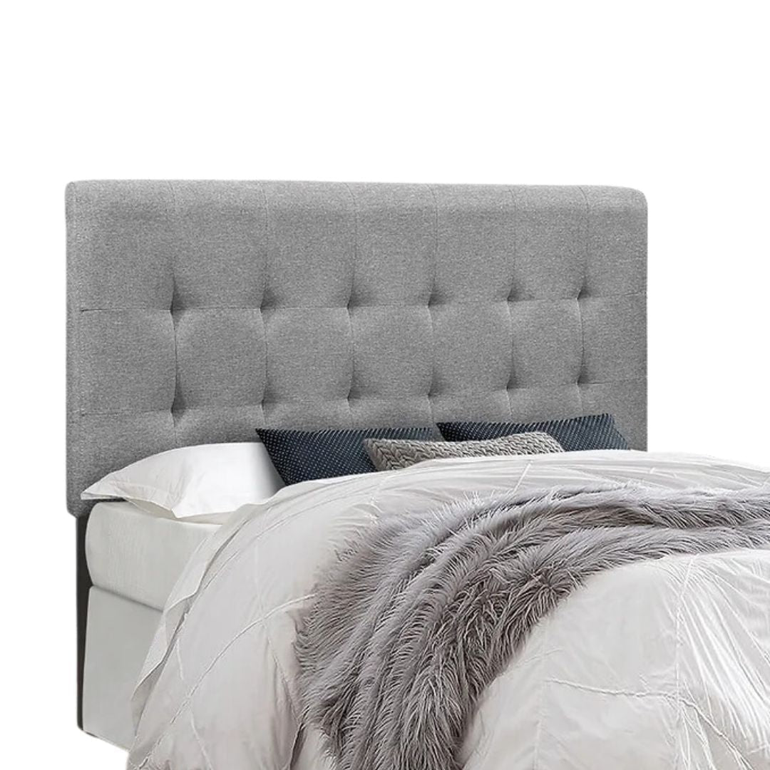 Adjustable Linen Gray Bed Headboard - Mattress Miracle