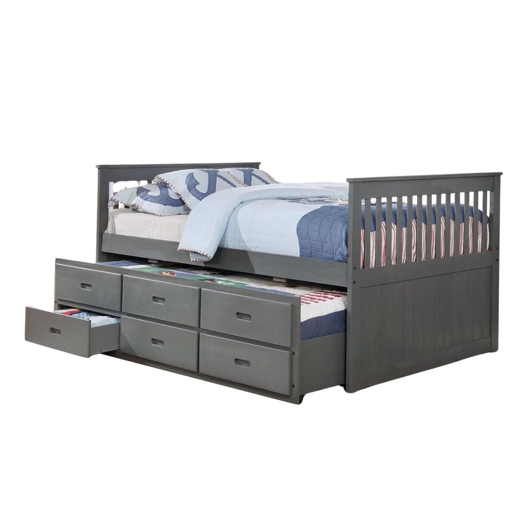 Captain Bed with Trundle and Storage - Mattress Miracle