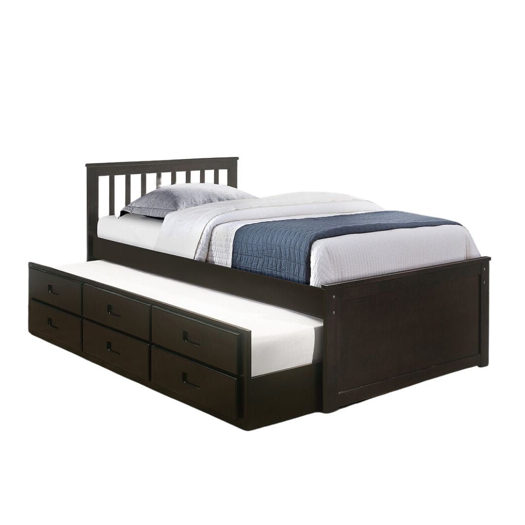 Captain Bed with Trundle - Mariner - Mattress Miracle