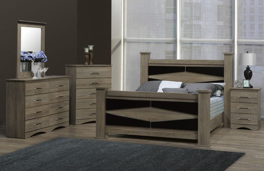 Drayton Valley Suede Grey Bedroom Set - Mattress Miracle