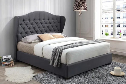 Elgin Wingback Platform Bed Frame | Headboard - Mattress Miracle