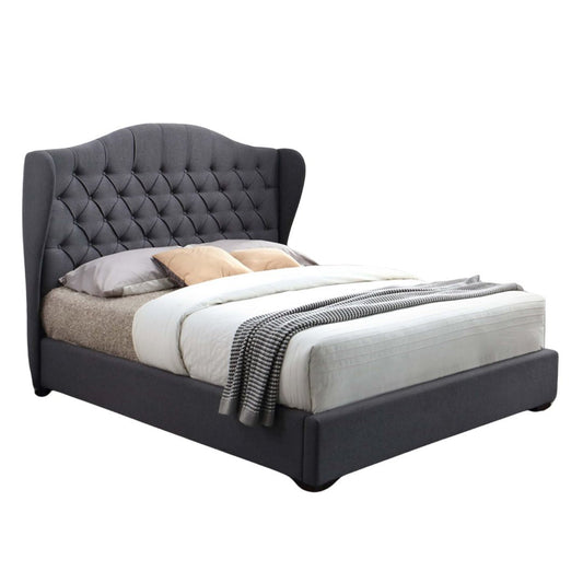 Elgin Wingback Platform Bed Frame | Headboard - Mattress Miracle