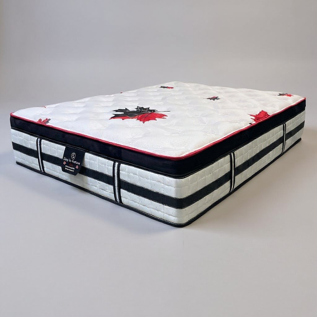 Esha Premium Mattress | Luxury Canadian Comfort by Sleep In, side profile showing layer construction