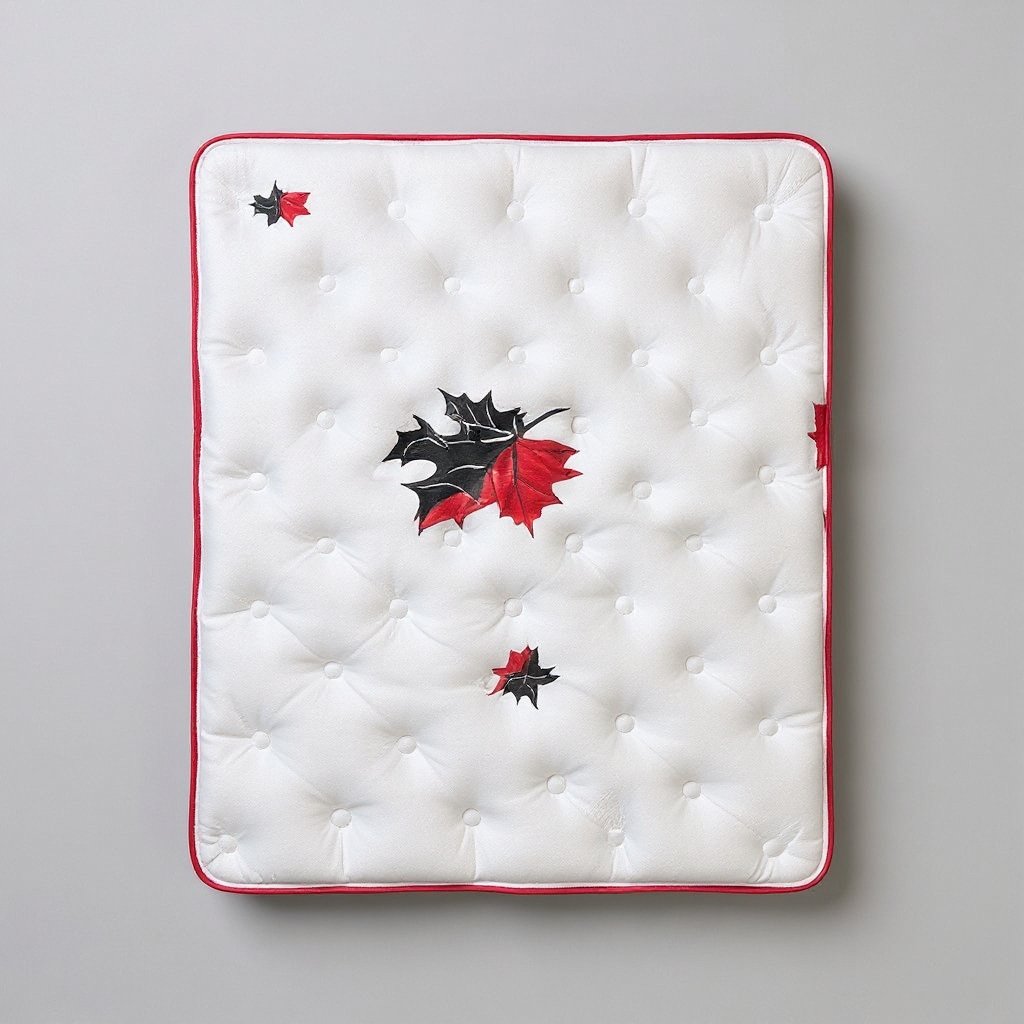 Esha Premium Mattress | Luxury Canadian Comfort by Sleep In, top-down view of the quilted pillowtop