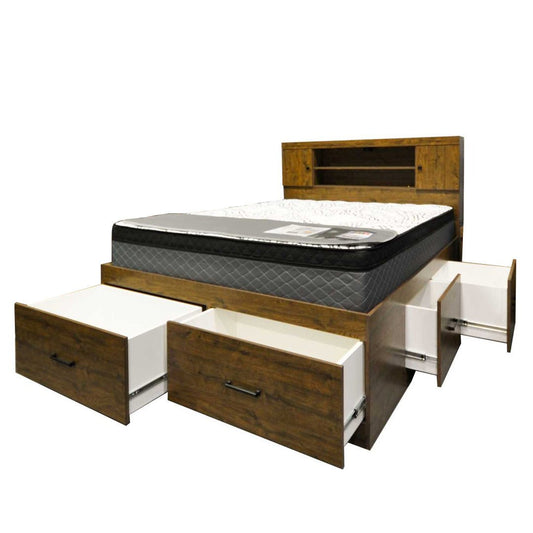 Fulton Heights Bed Storage Wooden Bed Frame With Drawers - Mattress Miracle