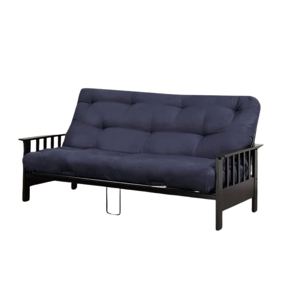 Futon Frame W/ Wooden Sides + Metal Base - Mattress Miracle