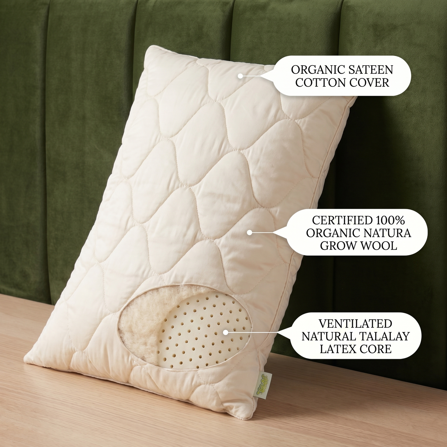 Natura Organic Latex Pillow | Premium Natural Support