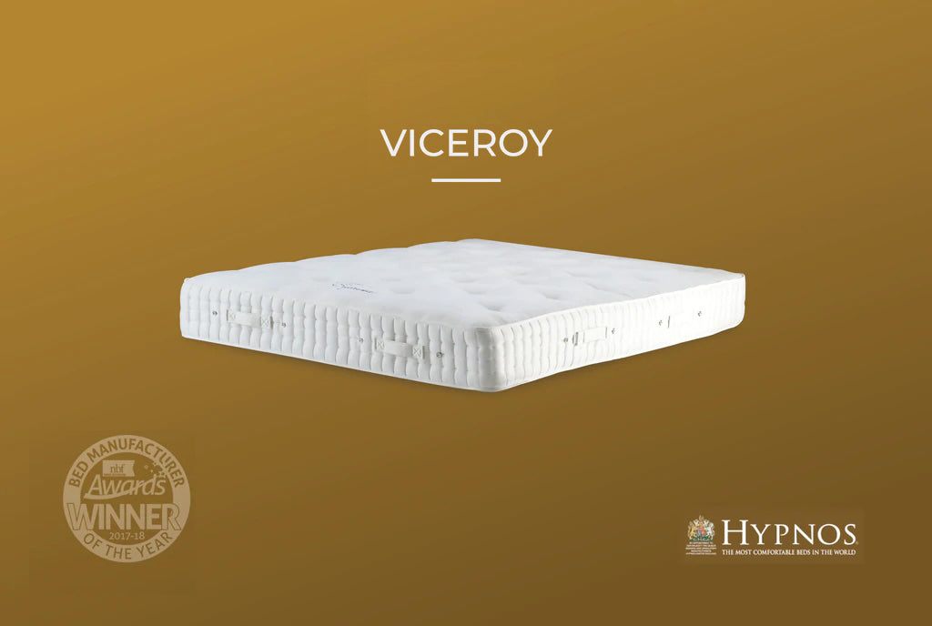 Hypnos Viceroy mattress with NBF Bed Manufacturer of the Year 2017-18 award crest