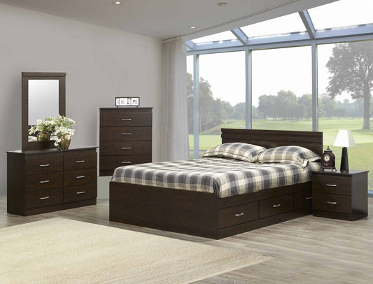 Jasper Wood Storage Bedroom Set - Mattress Miracle