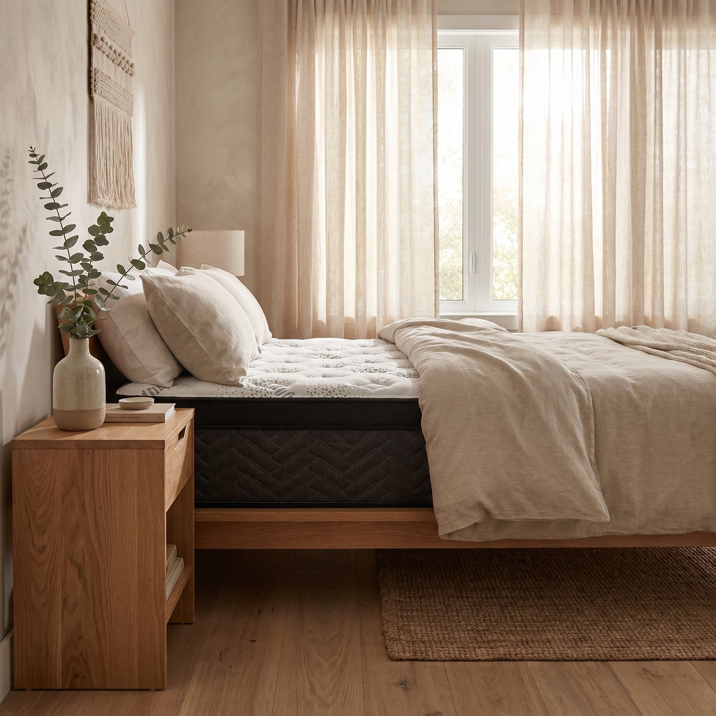 Leisure Sleep Premium Mattress | Luxury Comfort by Sleep In styled in a Canadian master bedroom