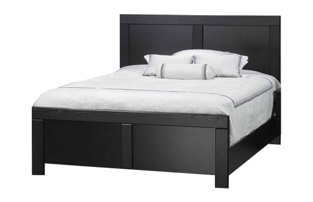 Modern Black Wood Grain MDF Bed Frame | Single to King Size - Mattress Miracle