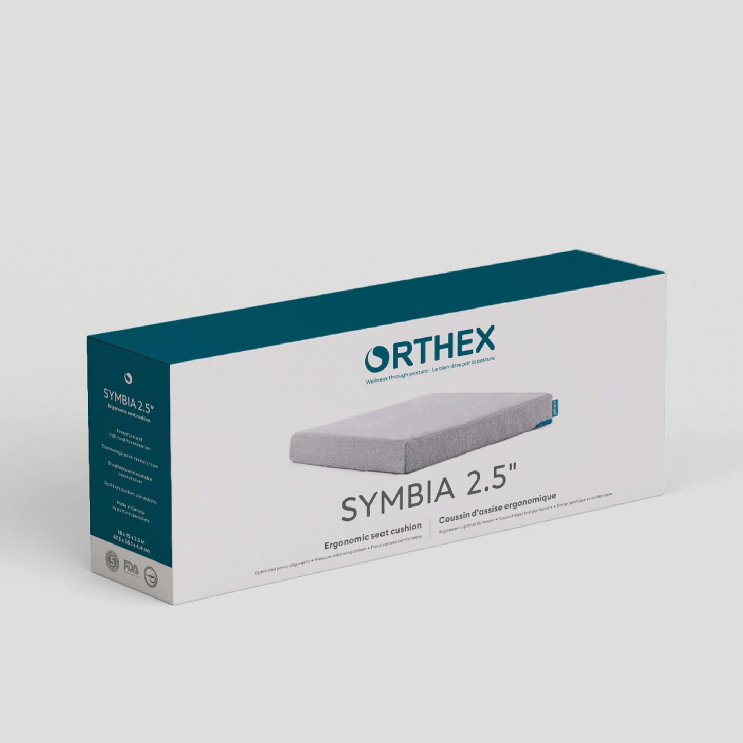 Orthex Symbia 2.5" Posture Cushion packaging - Mattress Miracle Brantford